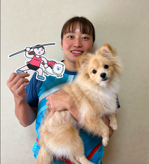 上田百寧と愛犬