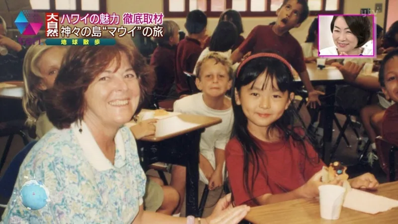 中谷しのぶ（右）の小学生時代