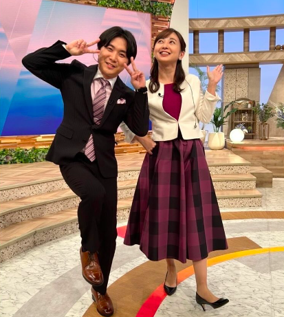 先輩男性アナウンサーと中谷しのぶ